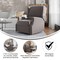 Merrick Lane Abby 3-in-1 Wingback Manual Recliner Rocker Swivel Glider Chair